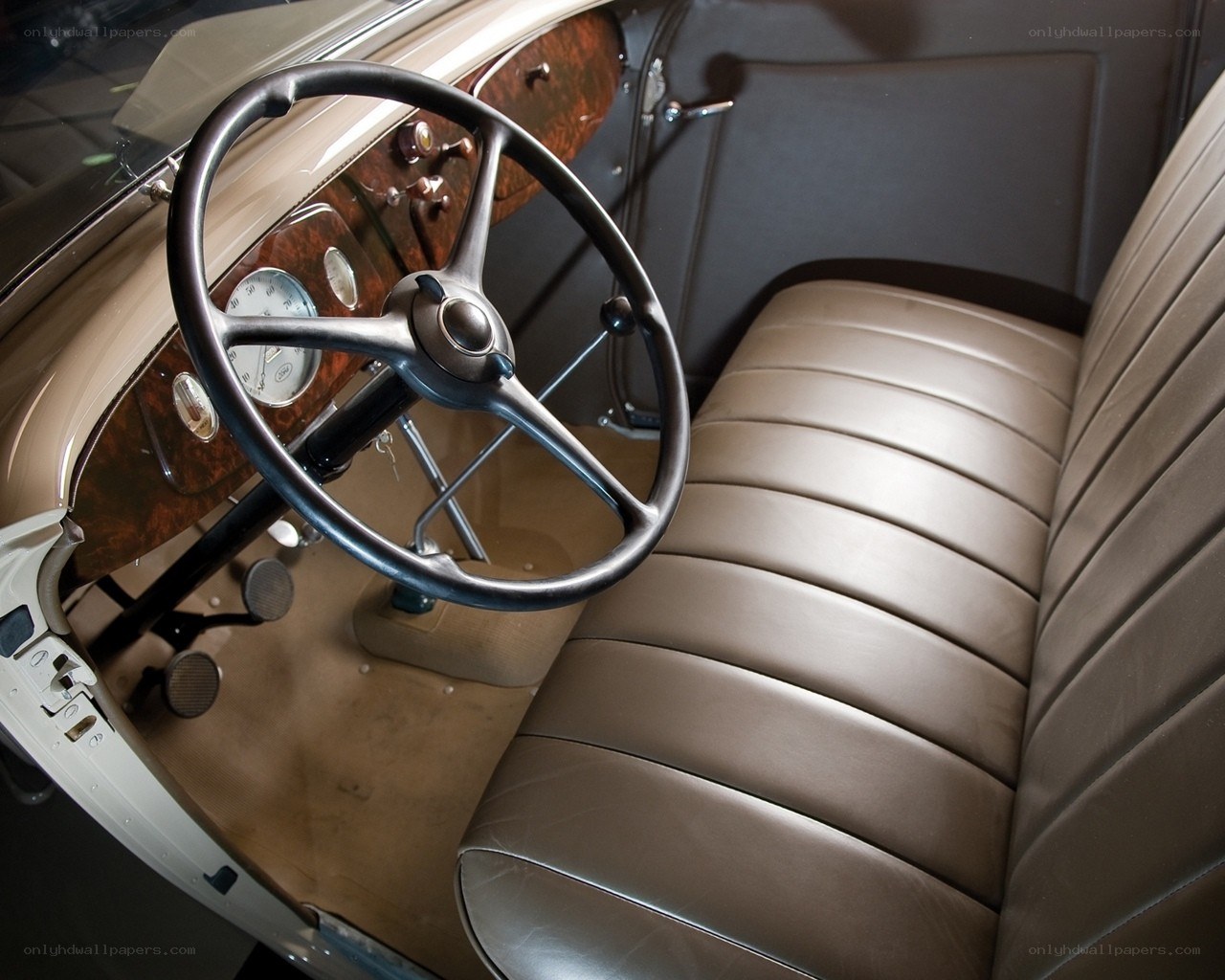 Classic car interior details