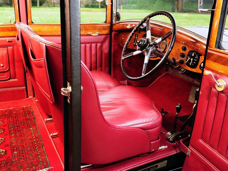 Classic Car Interior — Red, Luxurious
