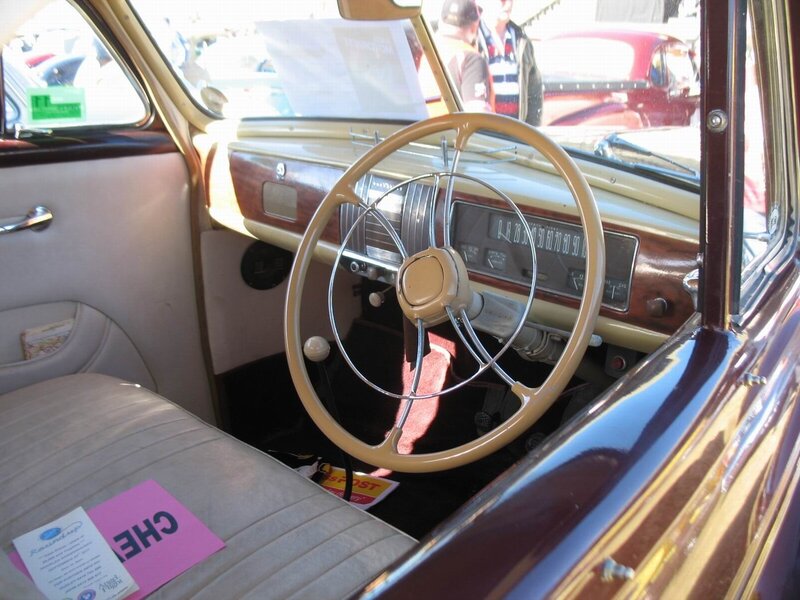 Classic car interior view