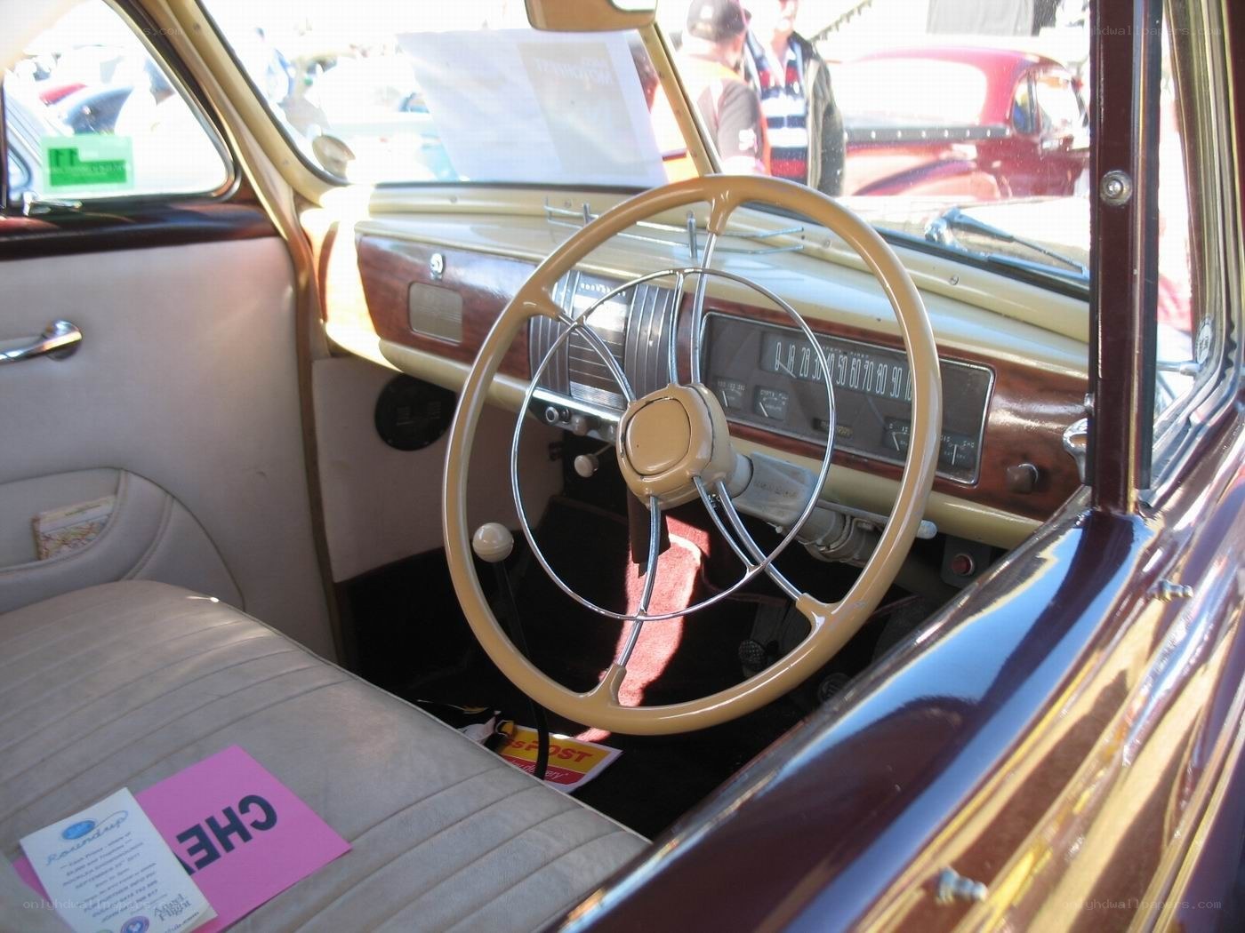 Classic car interior view
