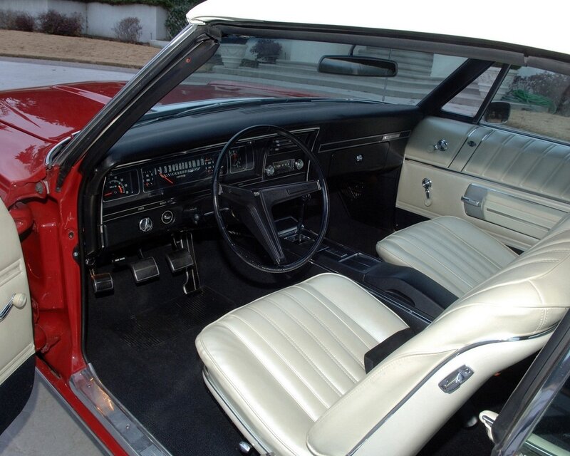 Classic car interior view