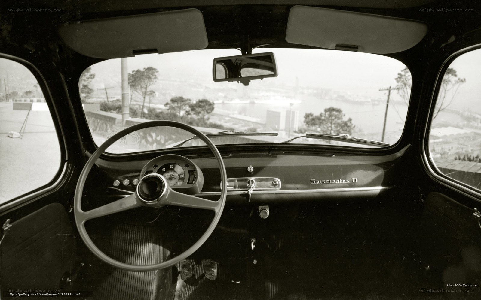 Classic car interior view