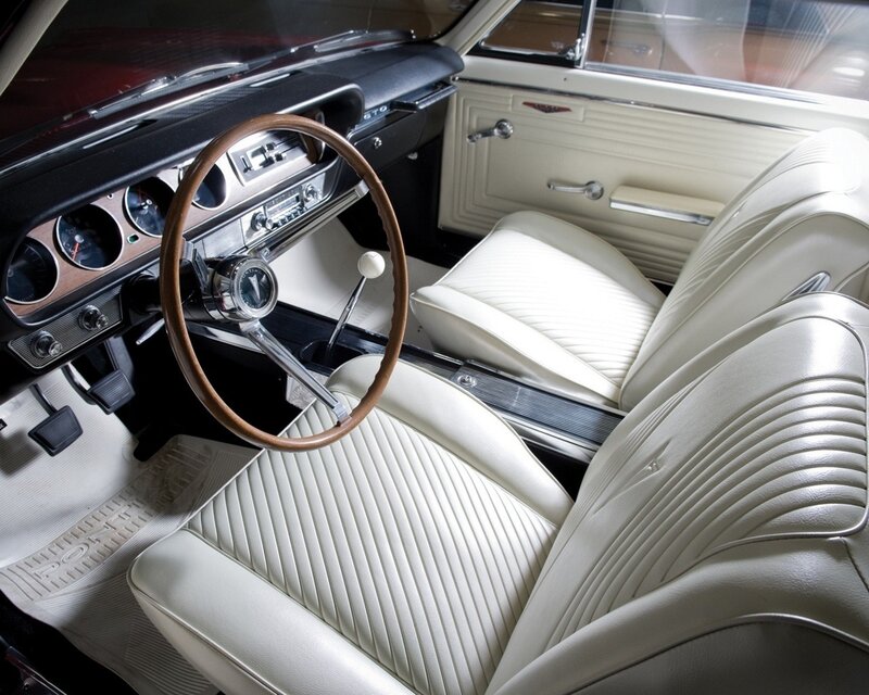 Classic Car Interior — White, Neutral, Photograph, Steering Wheel