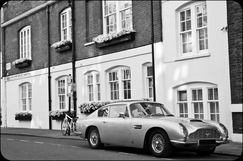 Classic car on a city street
