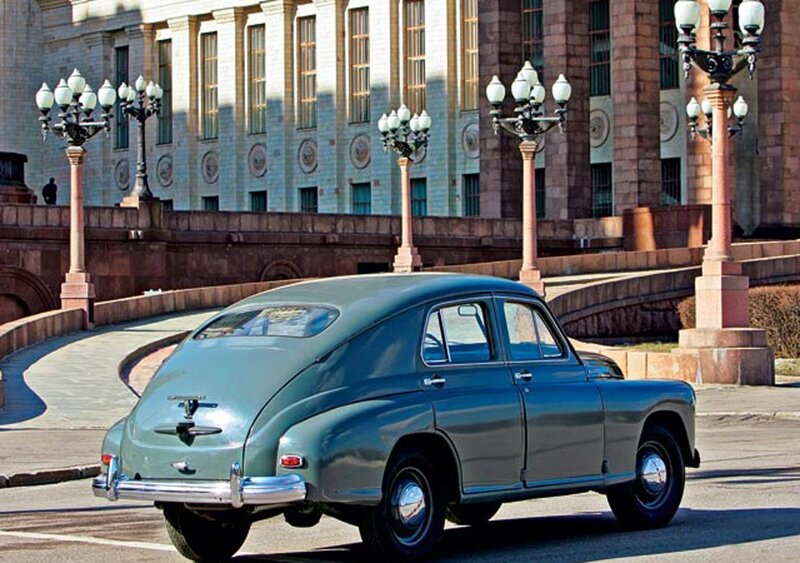 Classic car on a city street