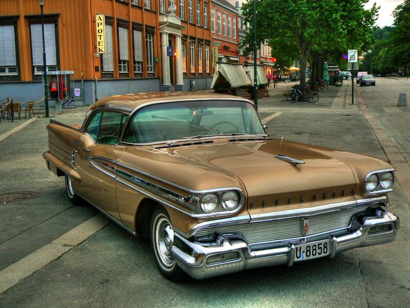Classic car on a city street