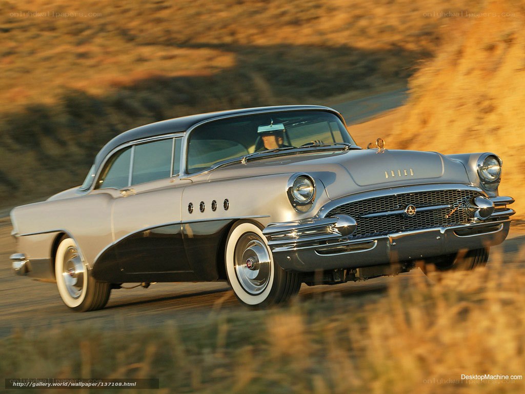 Classic car on a country road