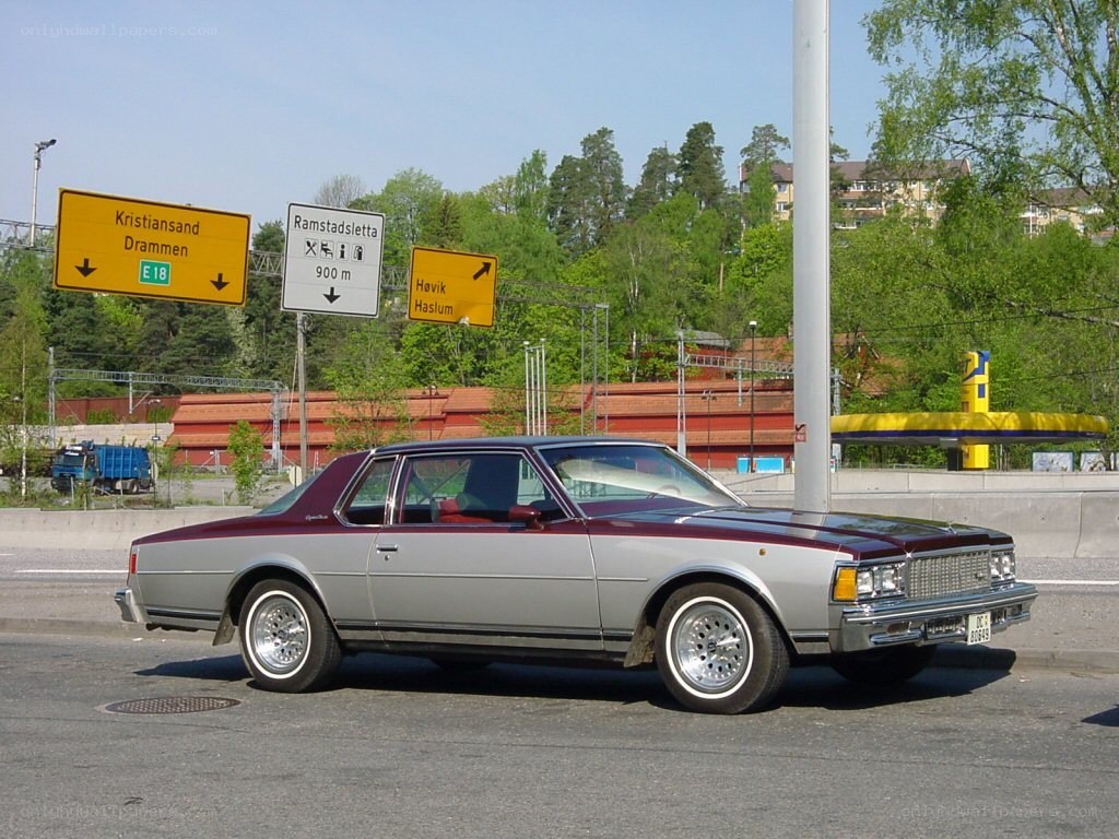 Classic car on a highway