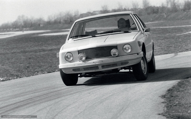 classic car on a racetrack