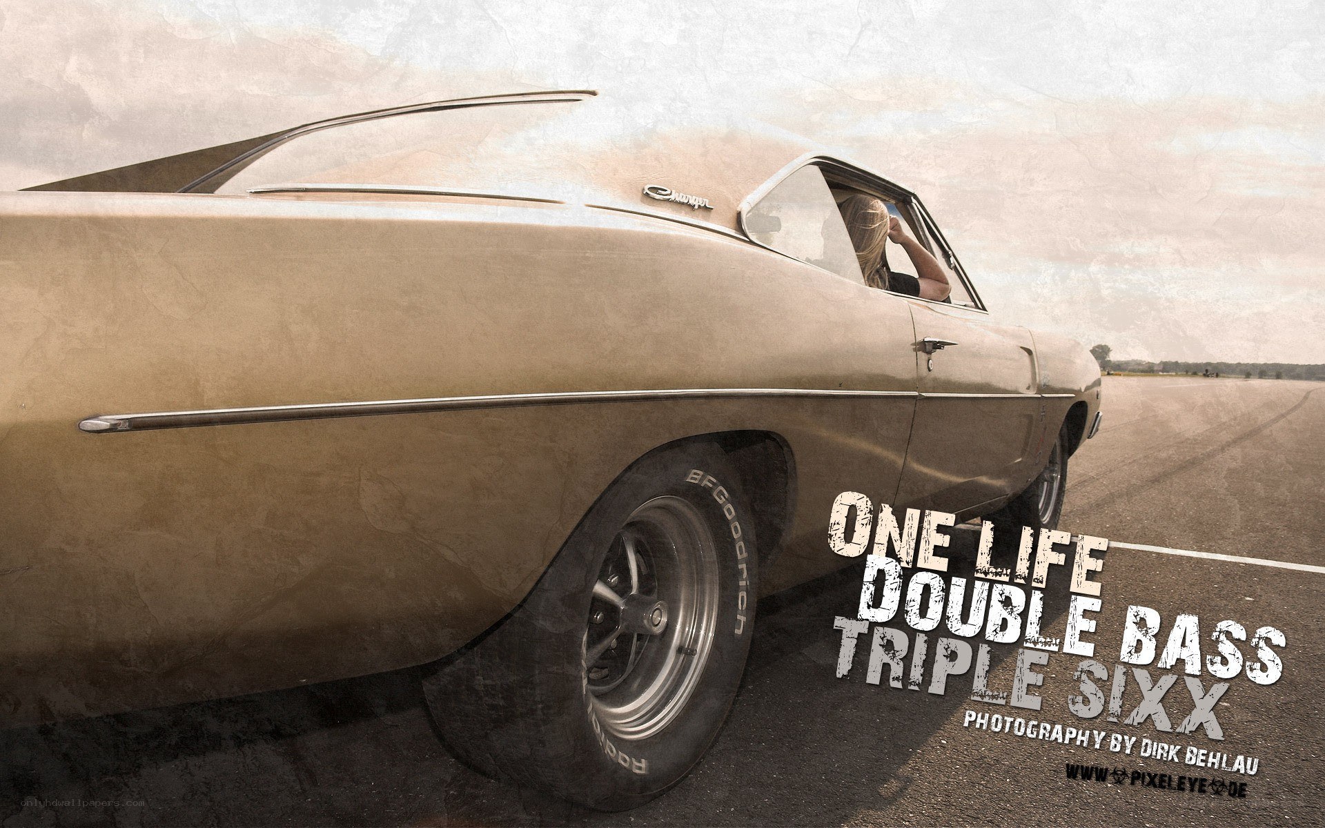 Classic car on a track