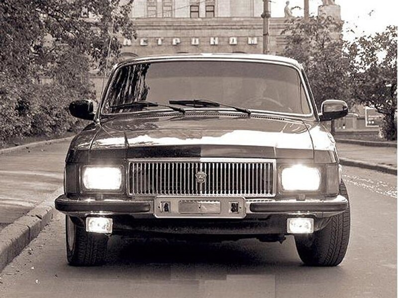 classic car on city street