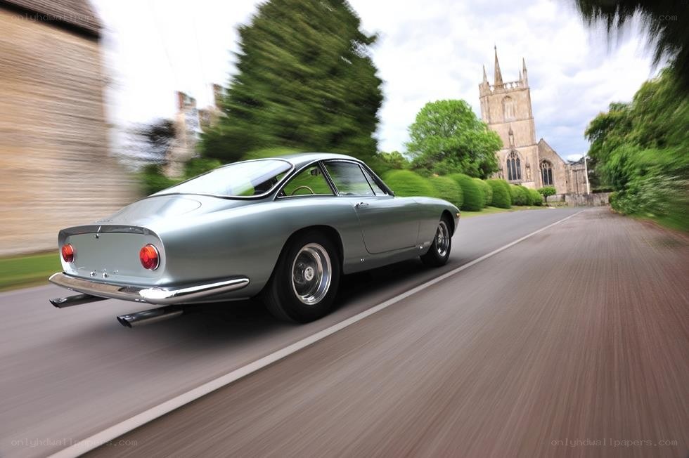 Classic car on country road