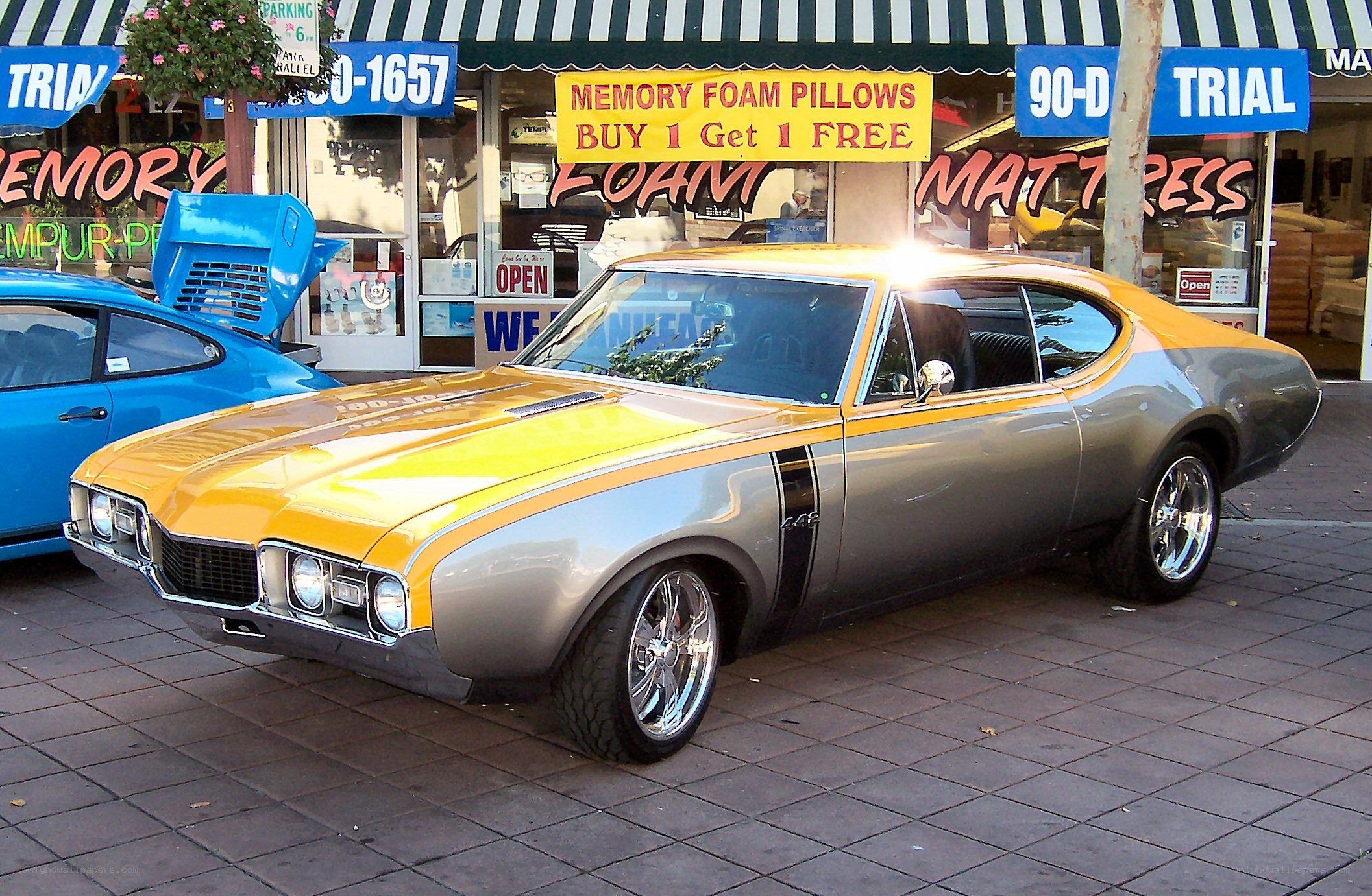 Classic car on display