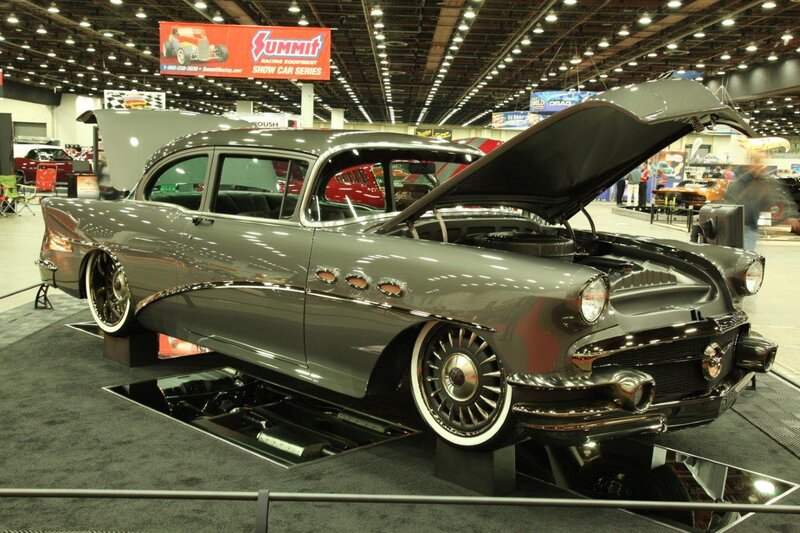 Classic Car on Display — Gray, Neutral