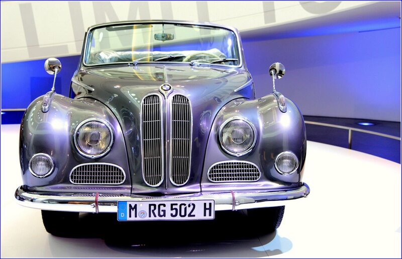 Classic Car on Display — Silver, Formal