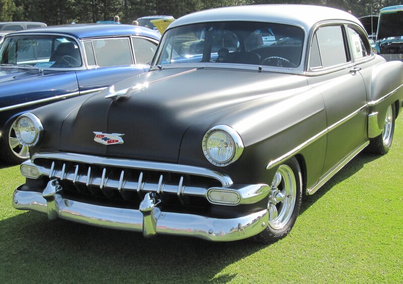 Classic Car on Grass — Black