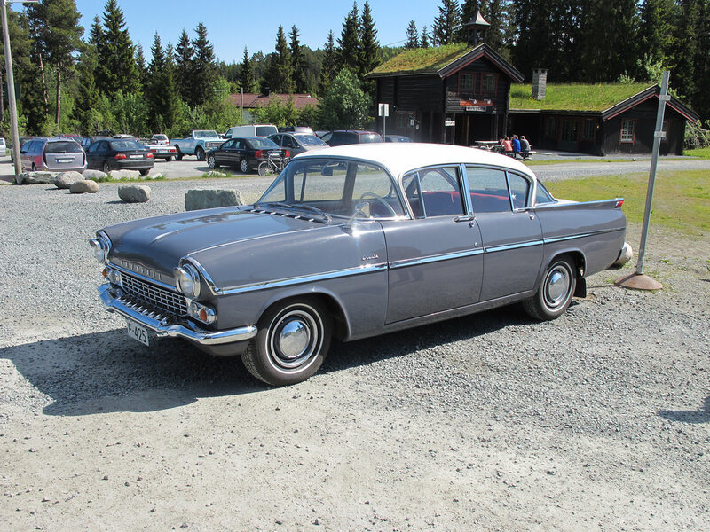 Classic Car on Gravel — Gray