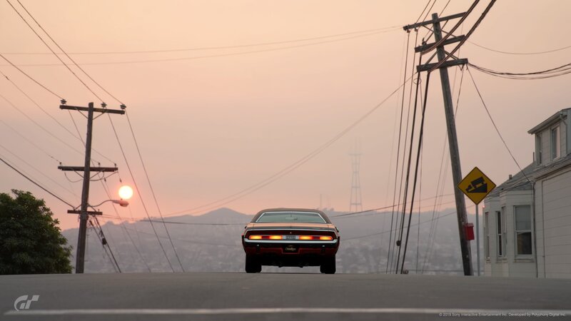 Classic Car on Hill