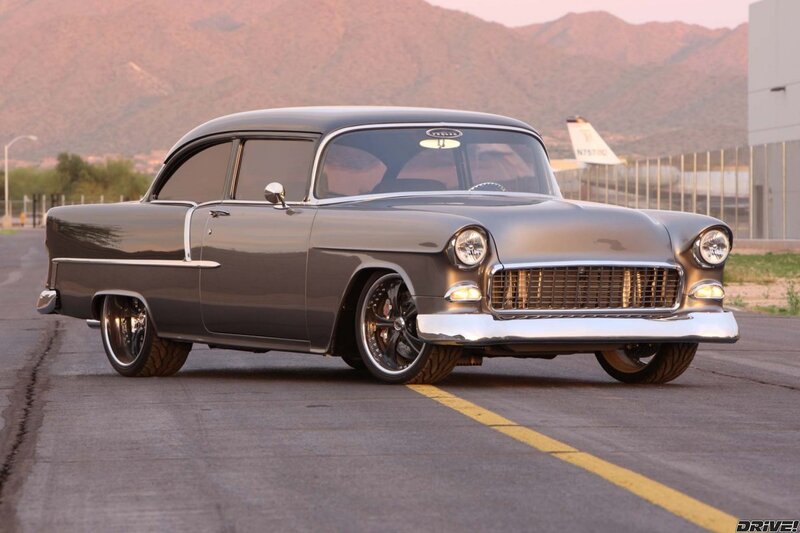 Classic Car on Pavement — Gray