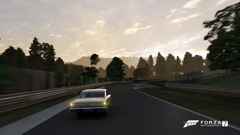 Classic Car on Racetrack — Gray