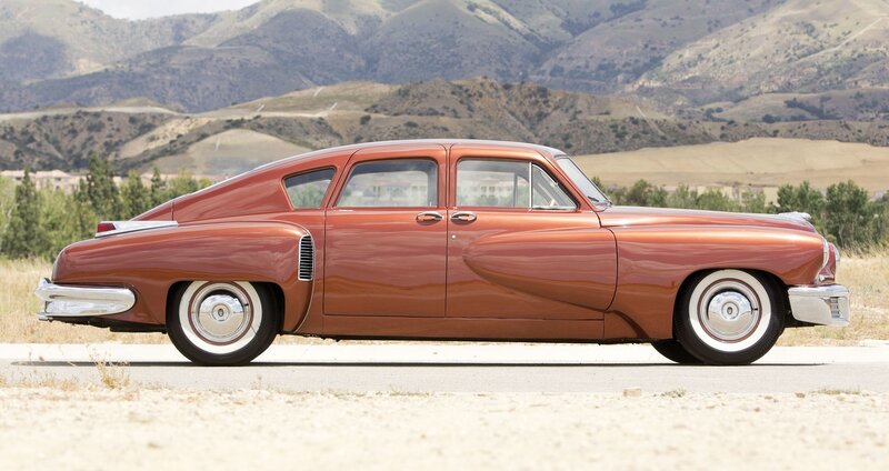 Classic Car on Road — Brown