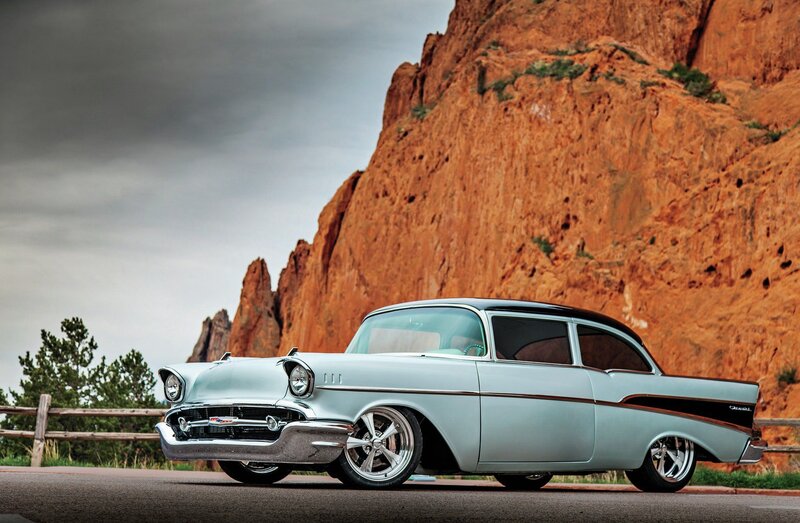Classic Car on Road — Silver