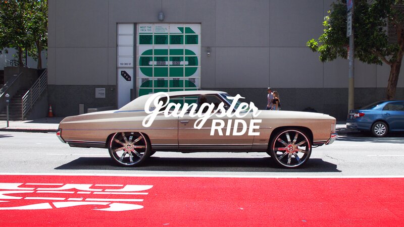 Classic Car on Street — Beige