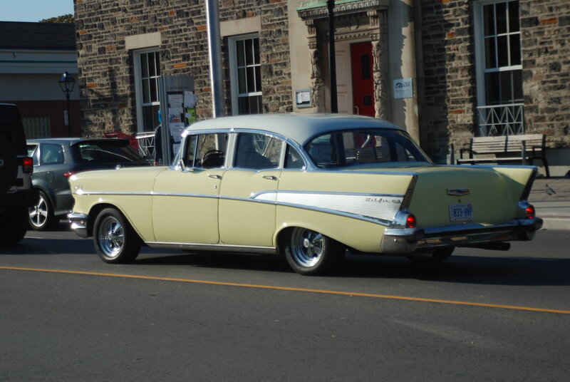 Classic Car on Street — Cream
