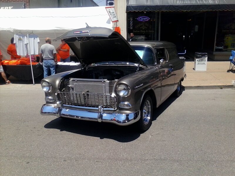 Classic Car on Street — Gray