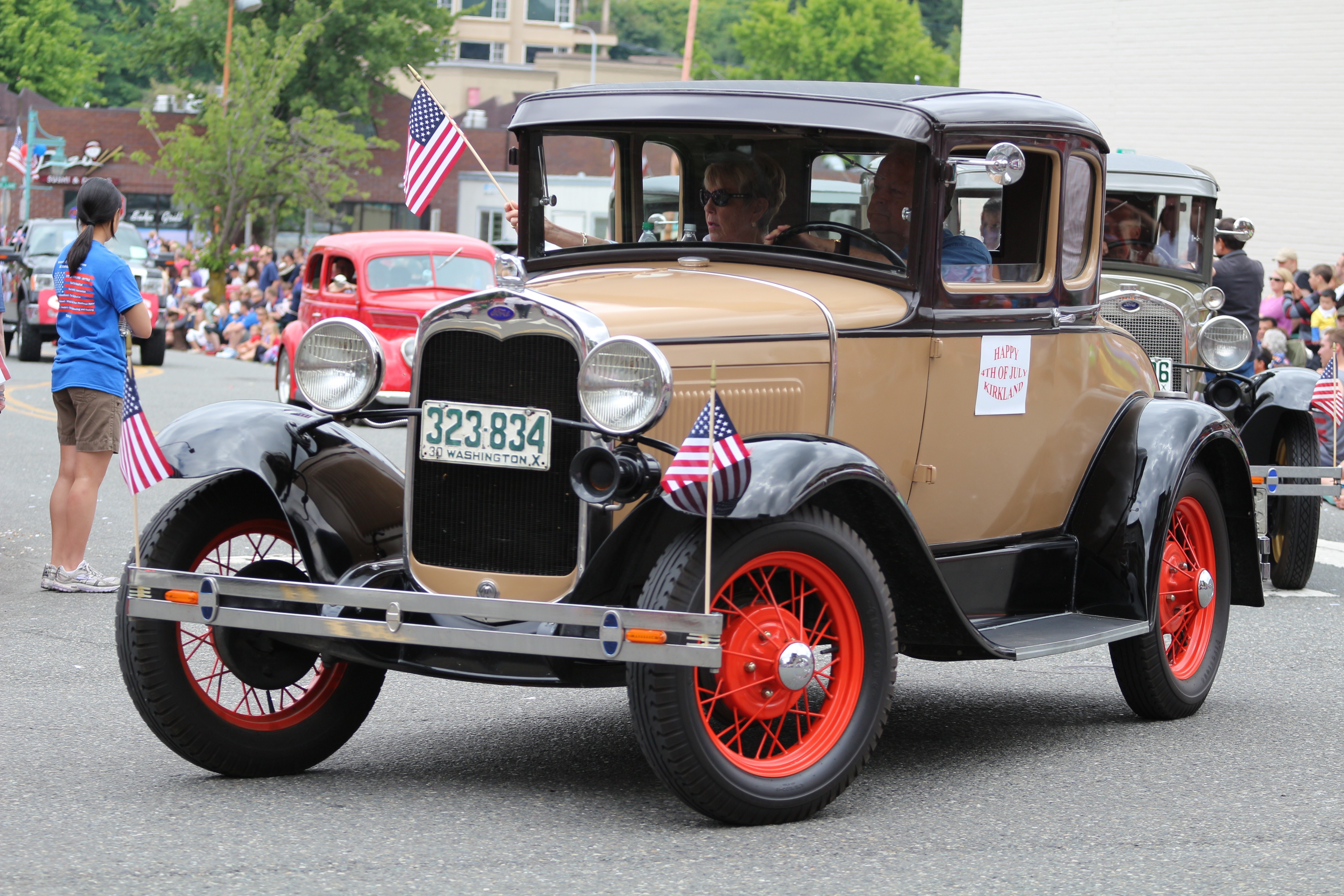 Classic car parade on July 4th
