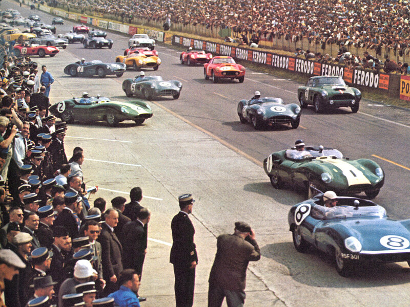 Classic car race at Le Mans