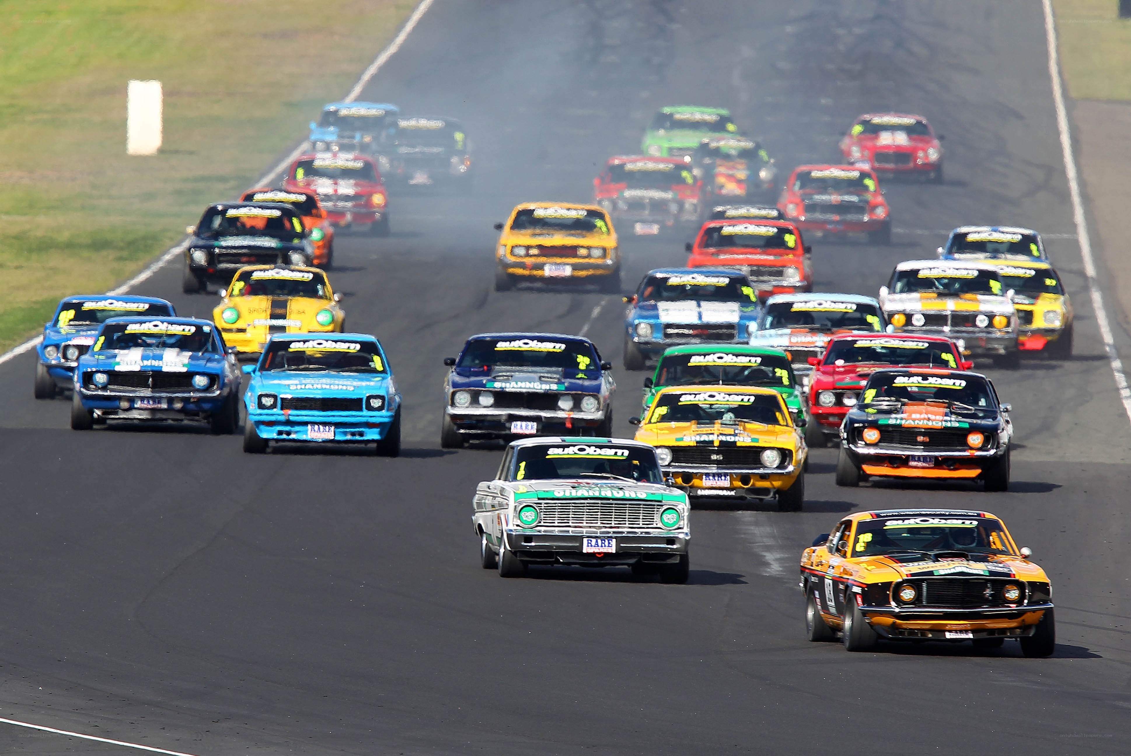 Classic car race on track