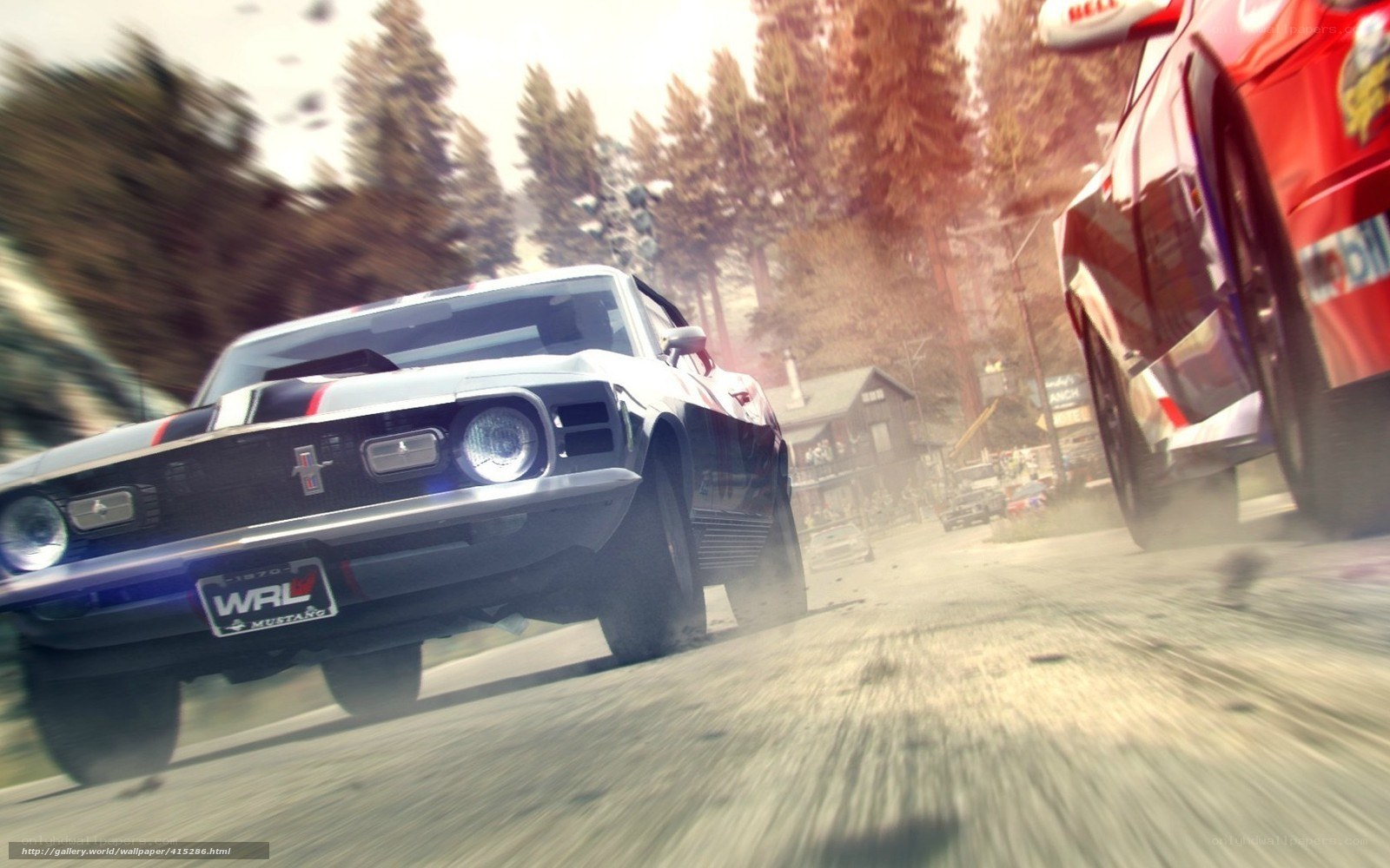 Classic car racing action
