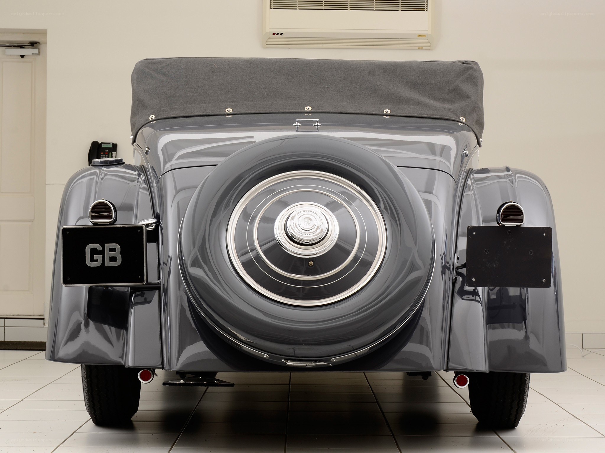 Classic car rear view