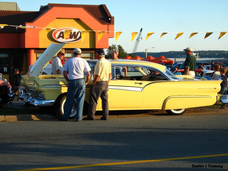 Classic car show at A&W