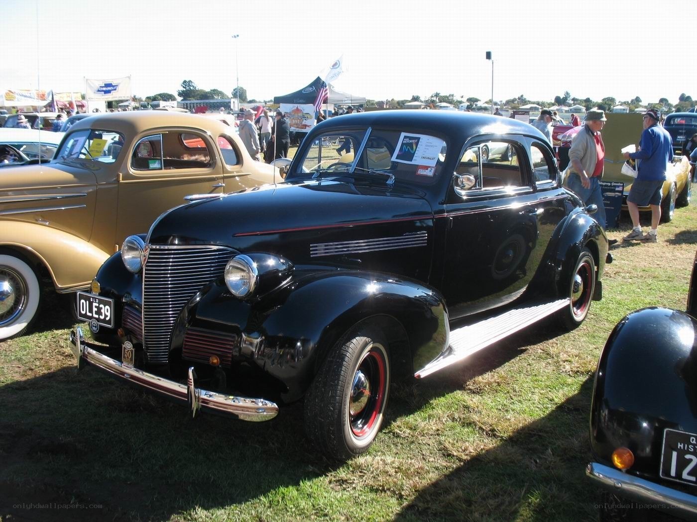Classic car show display