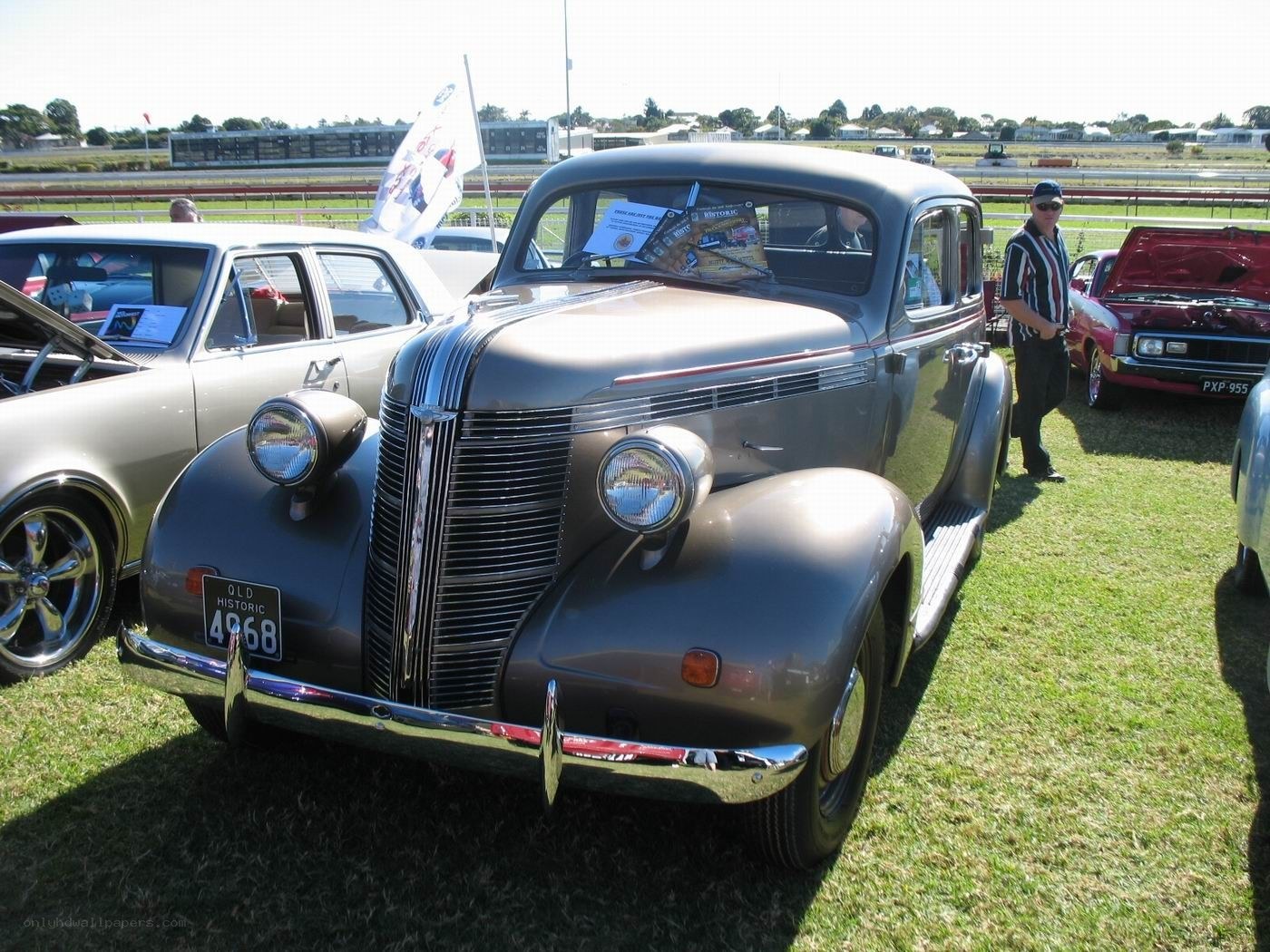 Classic car show display