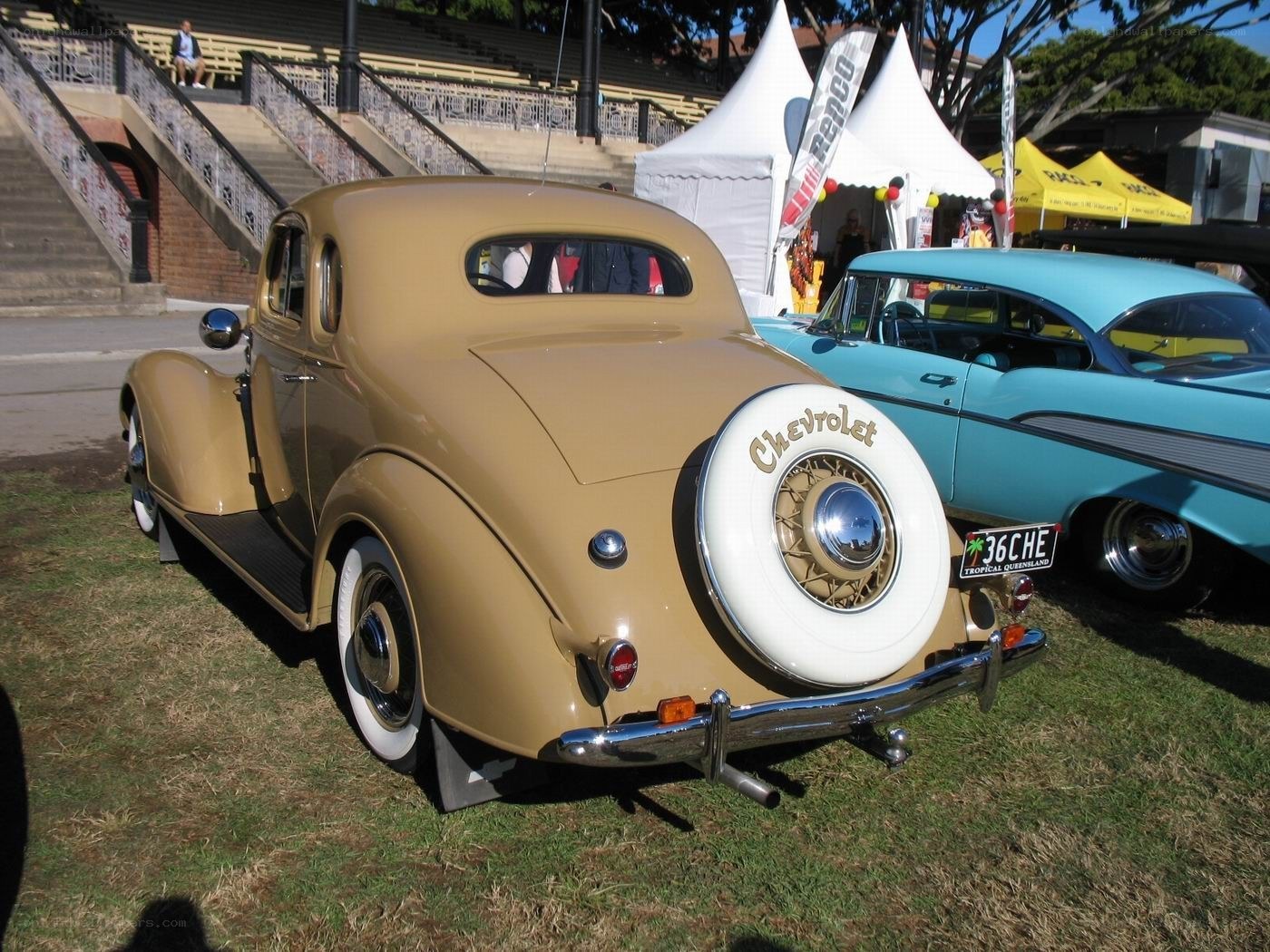 Classic car show display