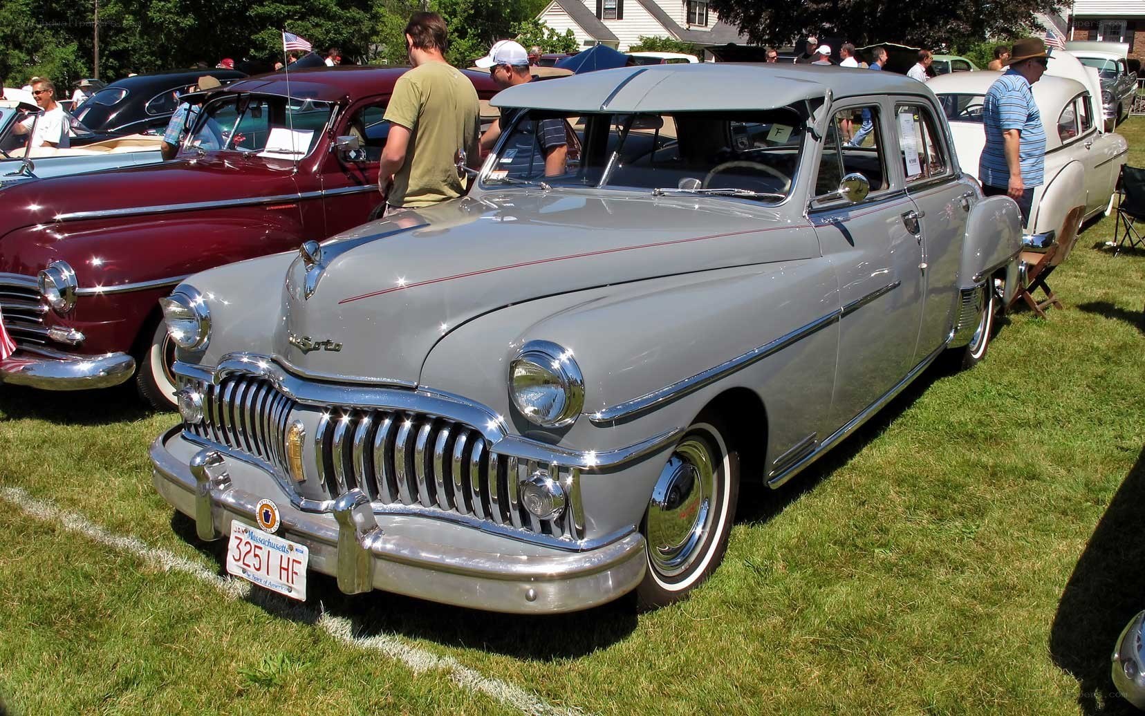 Classic car show display