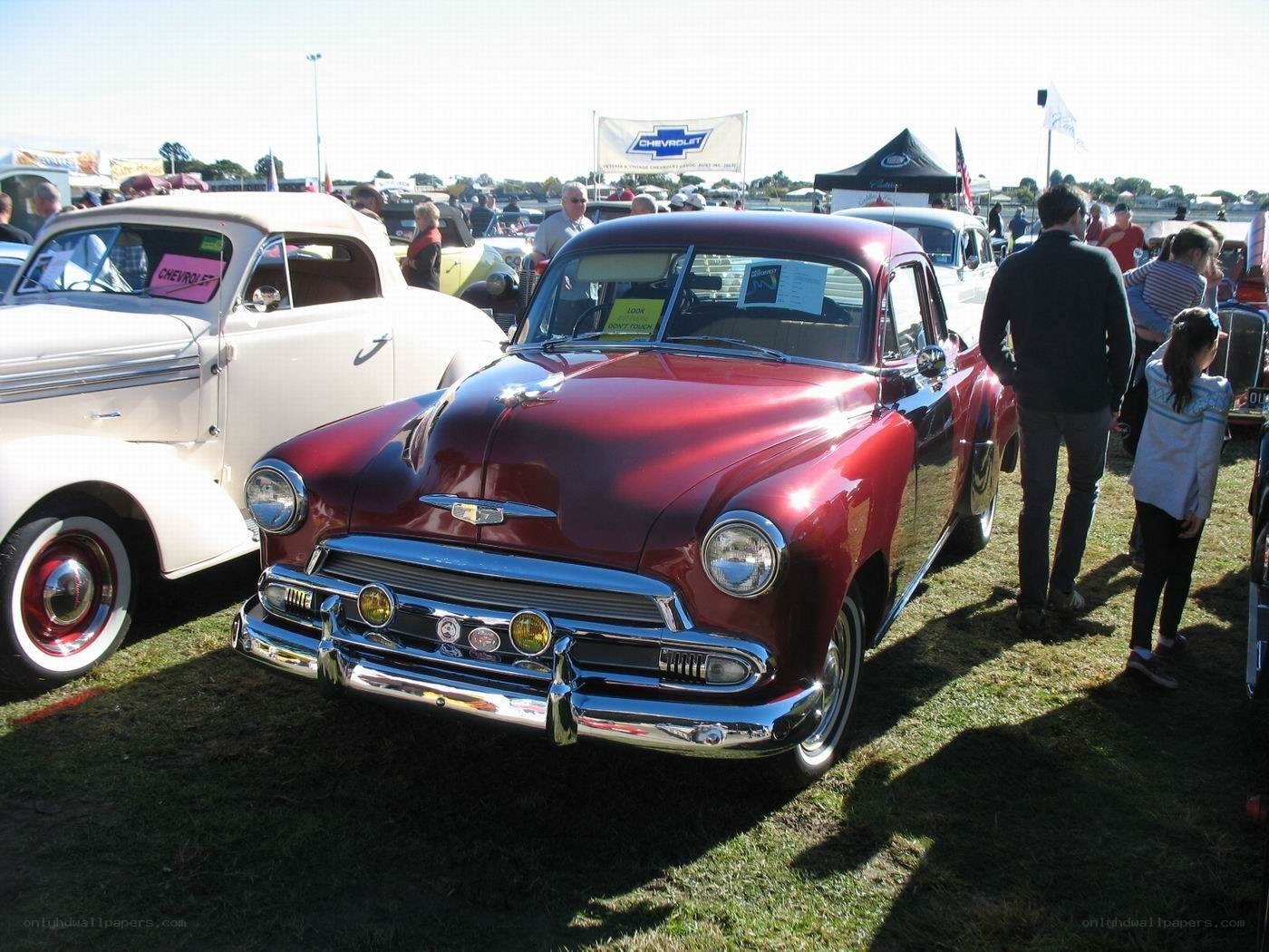 Classic car show display