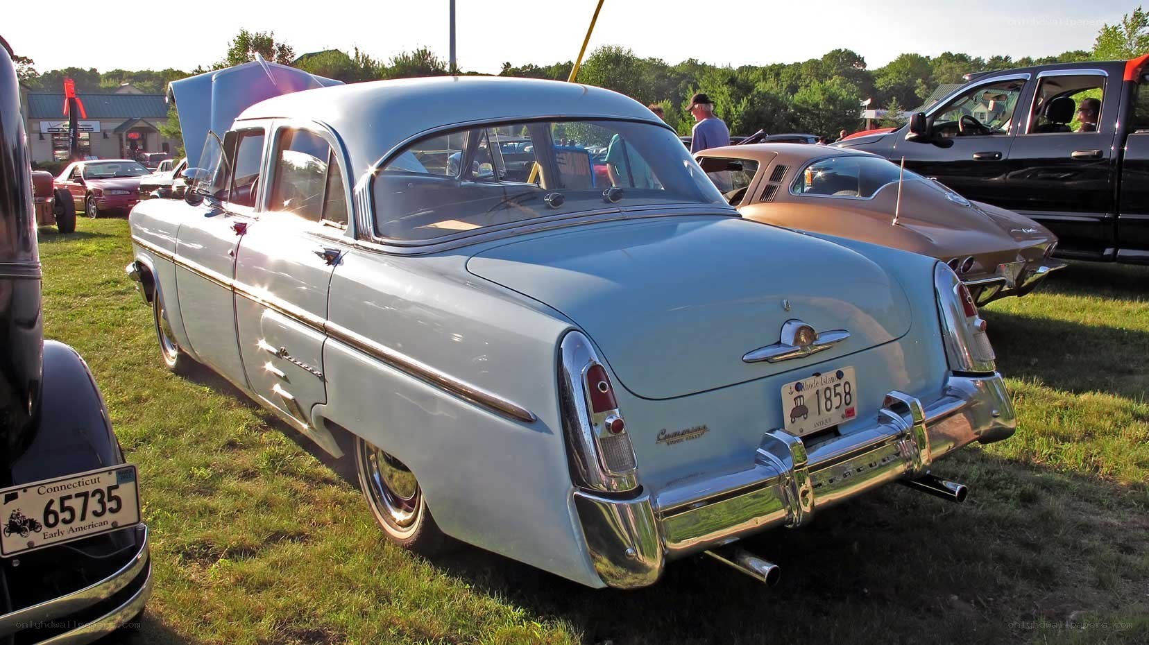 Classic car show display