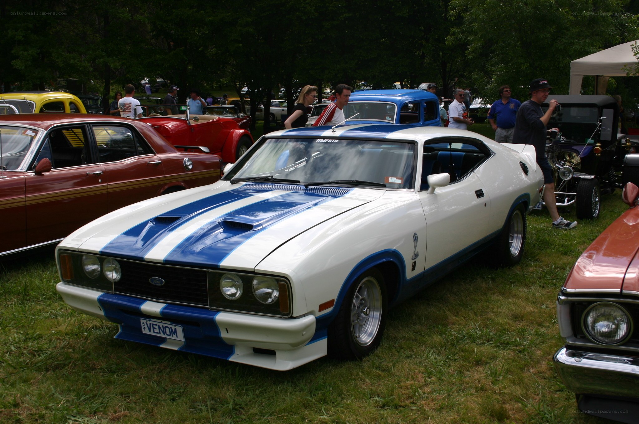 Classic car show display