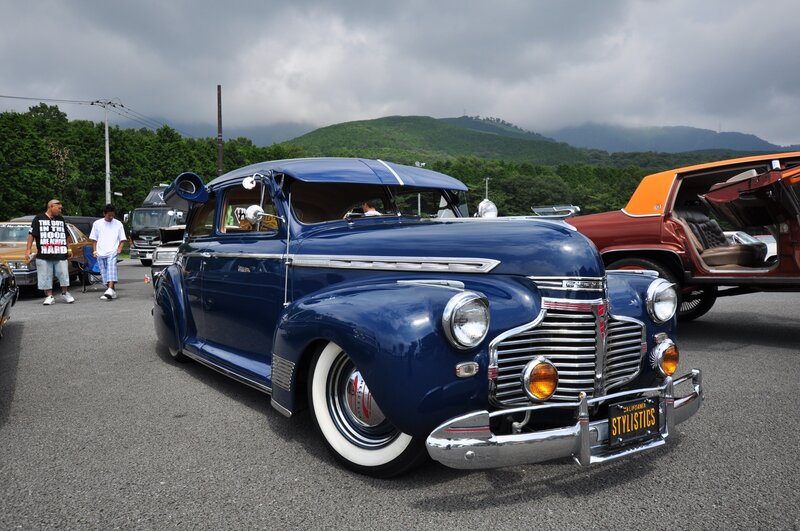 Classic car show display