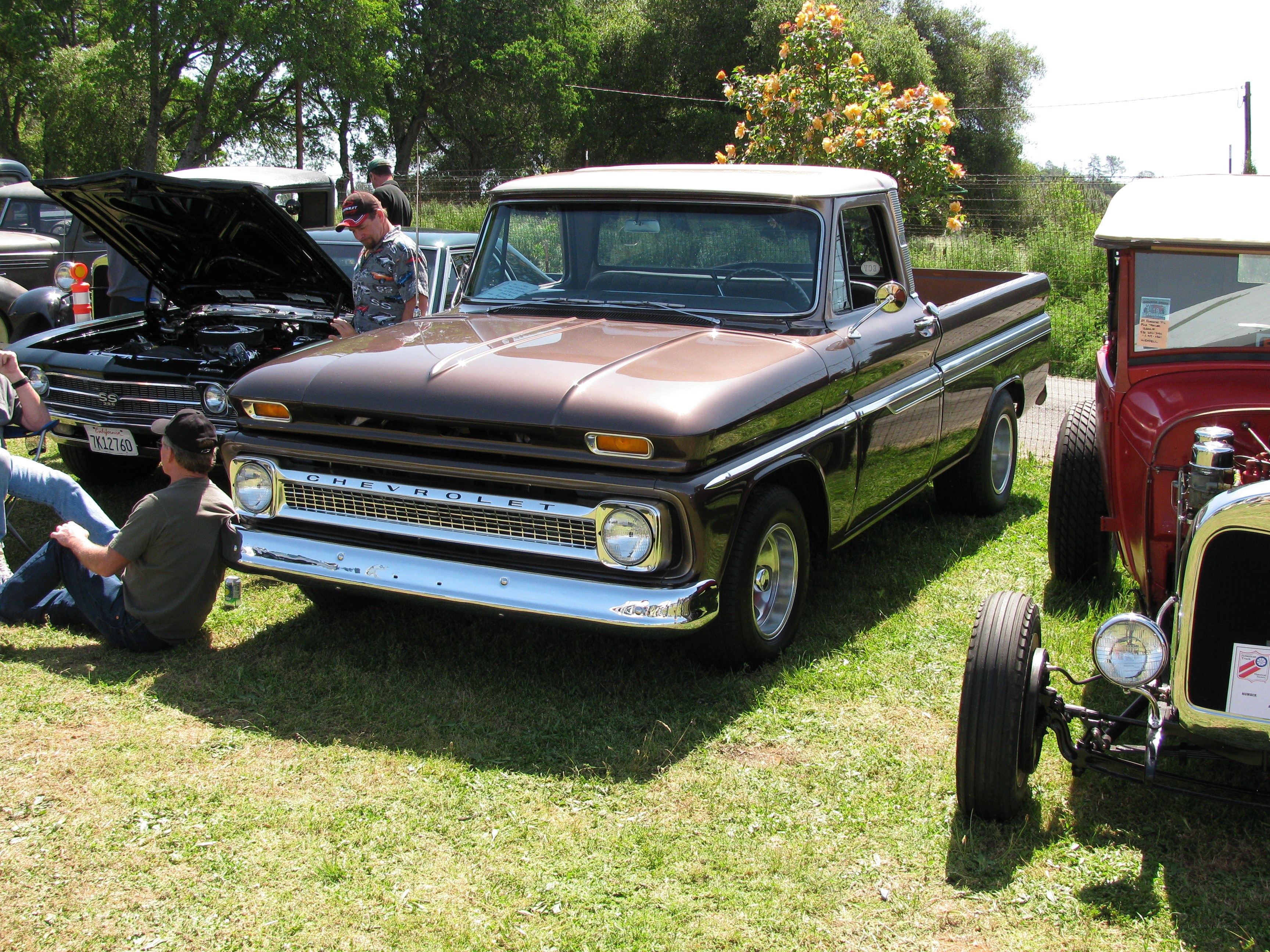 Classic car show display