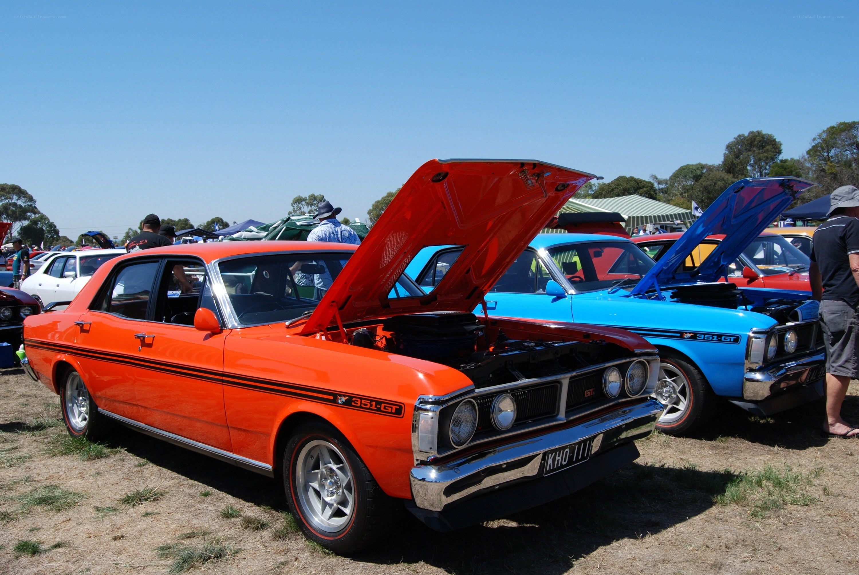 Classic car show display