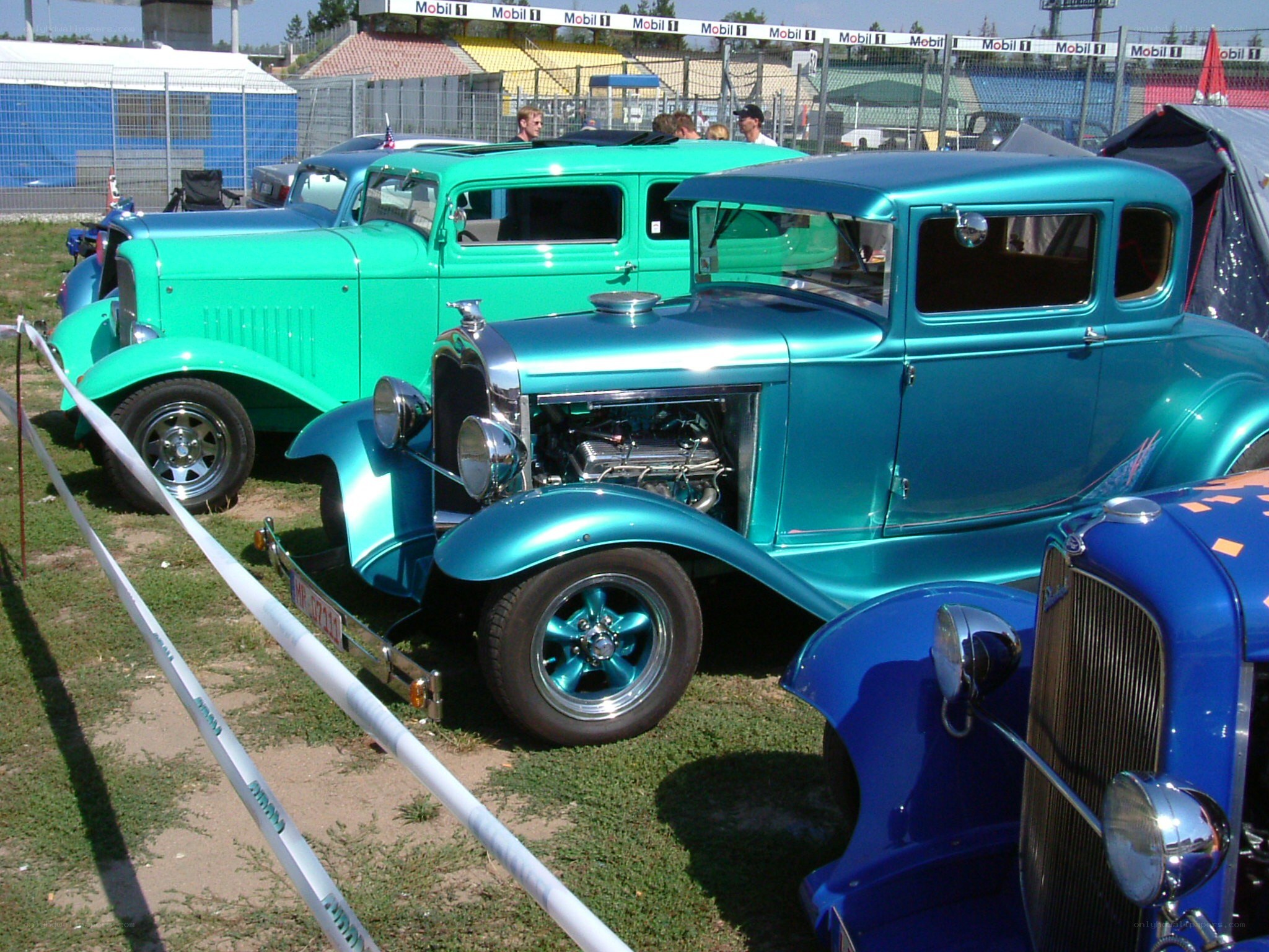 Classic car show display