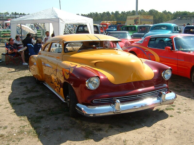 Classic car show display