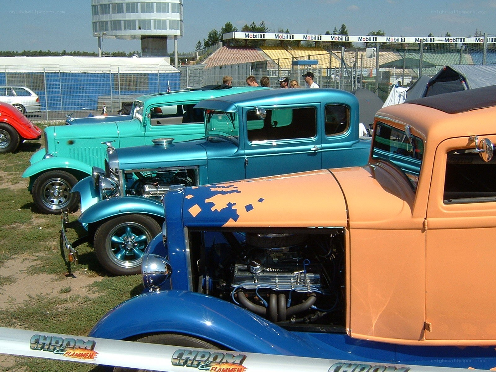 Classic car show display