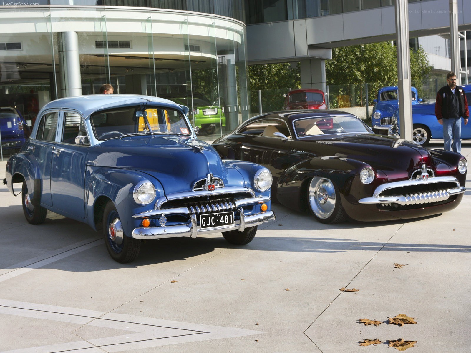 Classic car show display