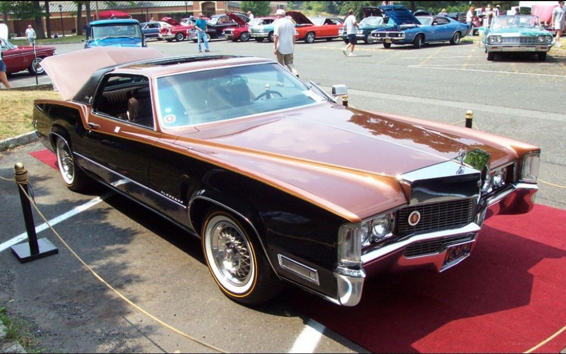 Classic car show display
